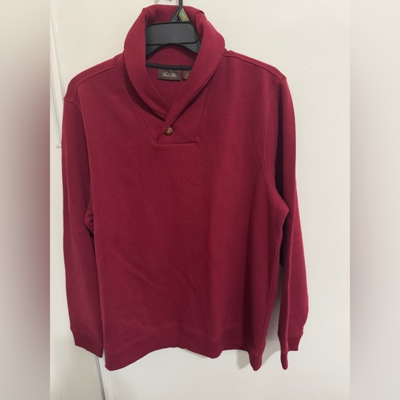 Tasso Elba Other - Tasso Elba Men's Textured Shawl-Collar Pullover Sweater in red size L